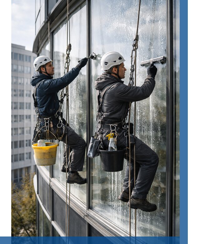 Мойка панорамных окон в Крымске от 363 р. заказать у ВЫСОТНИК-Крм