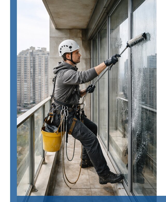 Профессиональная мойка балконного остекления в Крымске