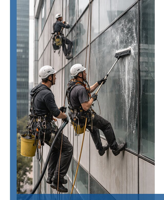 Профессиональная высотная мойка фасадов зданий в Крымске