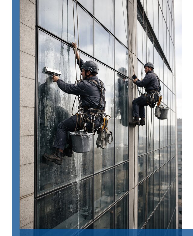 Профессиональная мойка стеклянных фасадов зданий в Крымске