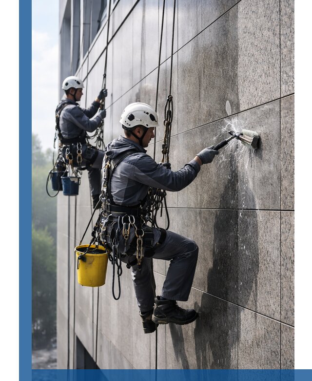 Профессиональная мойка фасада из керамогранита в Крымске