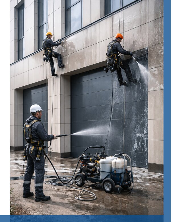 Послестроительная мойка фасада в Крымске от 311 р. | ВЫСОТНИК-Крм