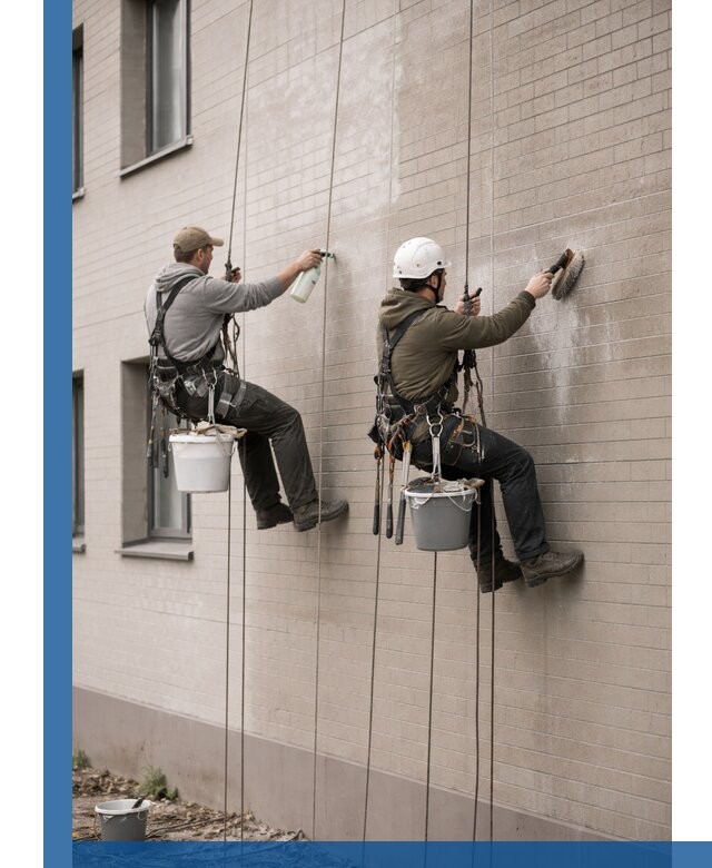 Удаление высолов с фасада зданий в Крымске без повреждений и следов