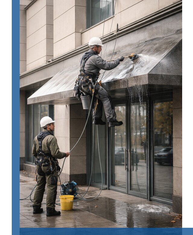 Профессиональная мойка козырьков и навесов в Крымске