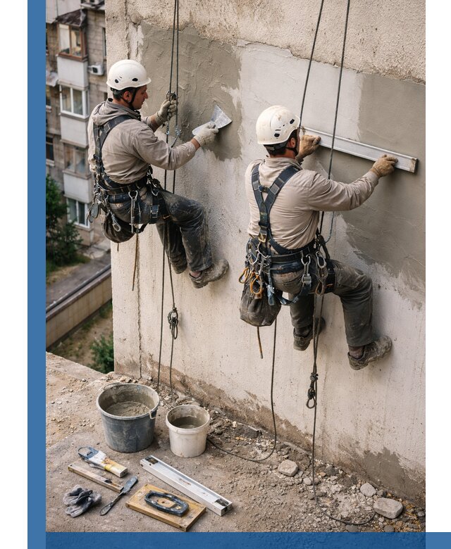 Комплексный ремонт штукатурного фасада с гарантией в Крымске