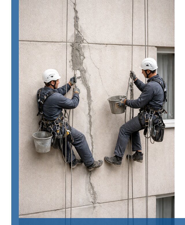 Заделка трещин на фасаде в Крымске с гарантийным ремонтом