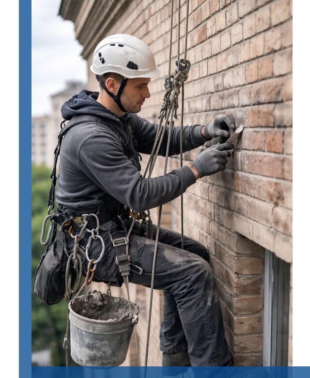 Качественный ремонт кирпичной кладки фасада в Крымске с гарантией