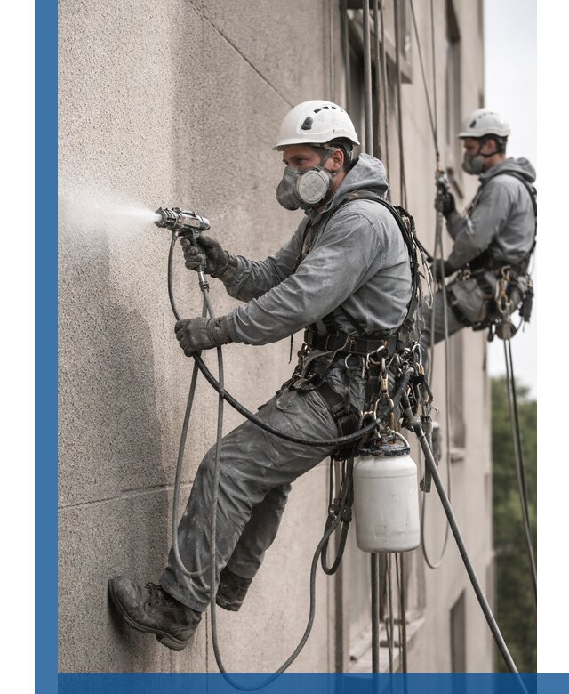 Безвоздушная покраска фасадов зданий в Крымске профессионально