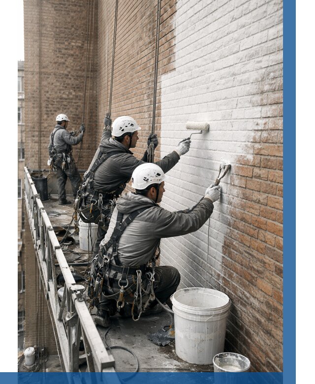 Покраска кирпичного фасада в Крымске от 363 р. | ВЫСОТНИК-Крм