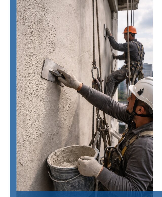 Декоративная штукатурка фасада с утеплением и защитой в Крымске