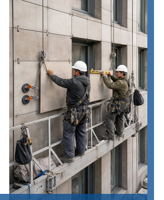 Монтаж керамогранита на фасад в Крымске от 2591 р. | ВЫСОТНИК-Крм