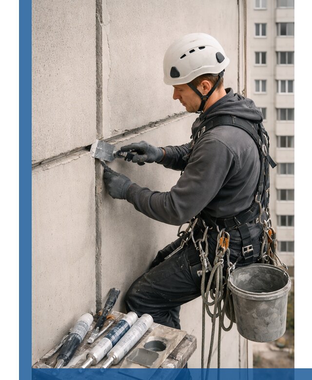 Ремонт межпанельных швов в Крымске герметизация и восстановление