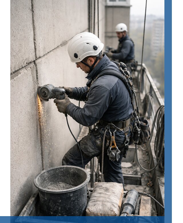 Штробление межпанельных швов в Крымске от 1244 р. | ВЫСОТНИК-Крм