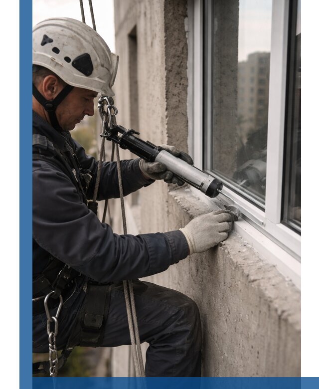 Герметизация оконных швов снаружи в Крымске профессионально