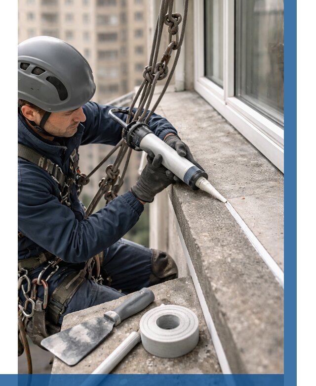 Герметизация балконного козырька в Крымске от 4663 р. | ВЫСОТНИК-Крм