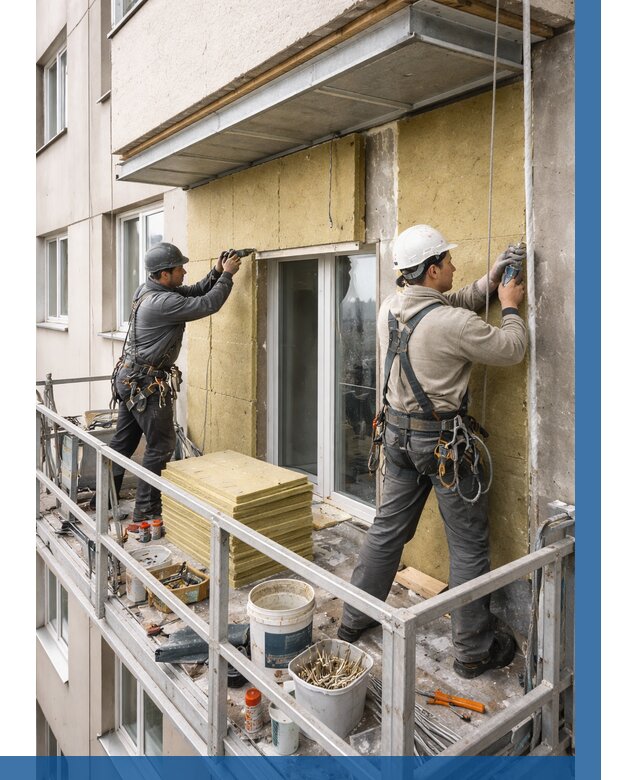 Утепление балкона снаружи в Крымске от 1658 р. под ключ ВЫСОТНИК-Крм