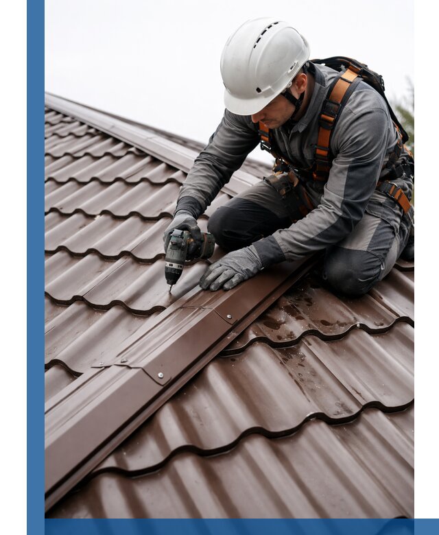 Ремонт металлочерепицы на крыше в Крымске профессионально