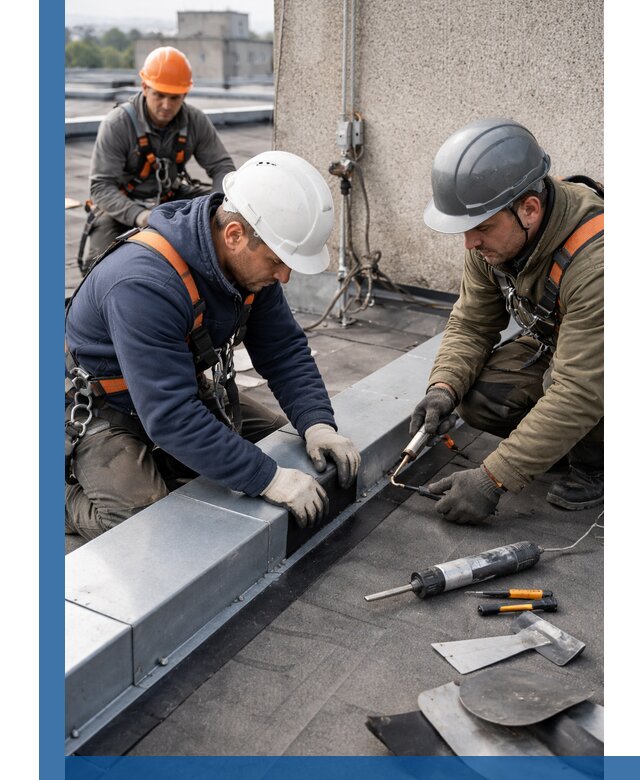 Ремонт кровельных примыканий в Крымске профессионально