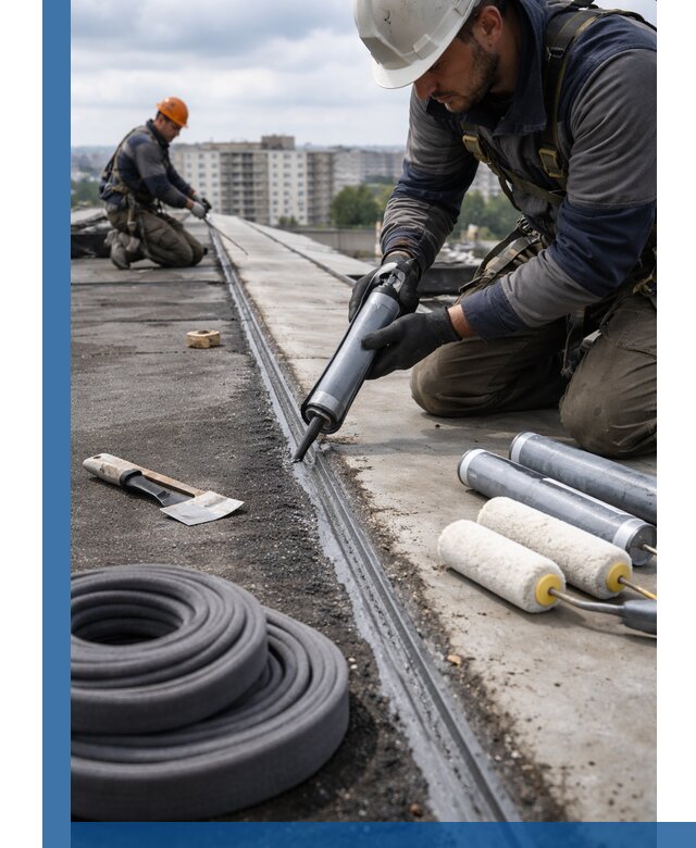 Герметизация швов кровли в Крымске с гарантией герметичности