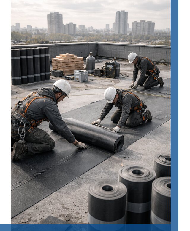 Монтаж мягкой кровли под ключ в Крымске от 466 р. | ВЫСОТНИК-Крм