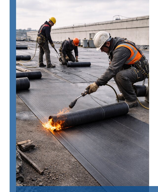 Монтаж наплавляемой кровли в Крымске профессионально