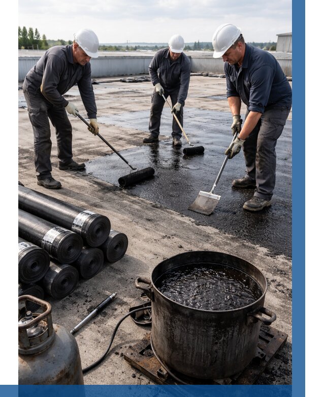 Гидроизоляция кровли мастикой в Крымске от 622 р. | ВЫСОТНИК-Крм