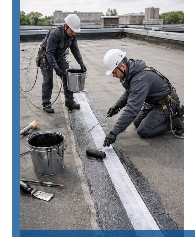 Гидроизоляция кровли мастикой в Крымске надежная защита