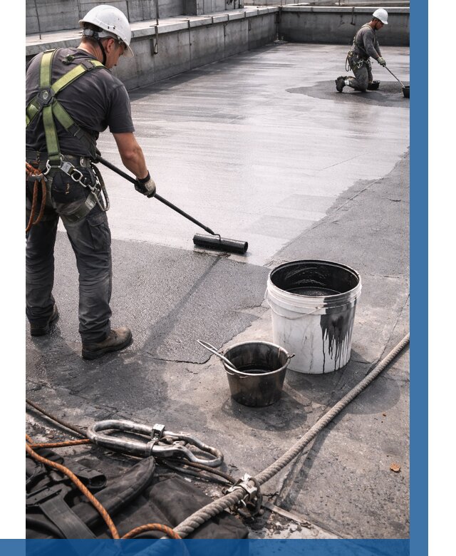 Гидроизоляция кровли жидкой резиной в Крымске от 518 р. | ВЫСОТНИК-Крм