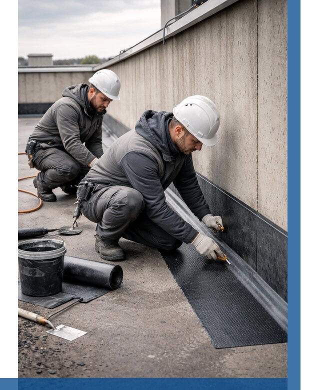 Гидроизоляция примыканий на кровле в Крымске от 933 р. | ВЫСОТНИК-Крм