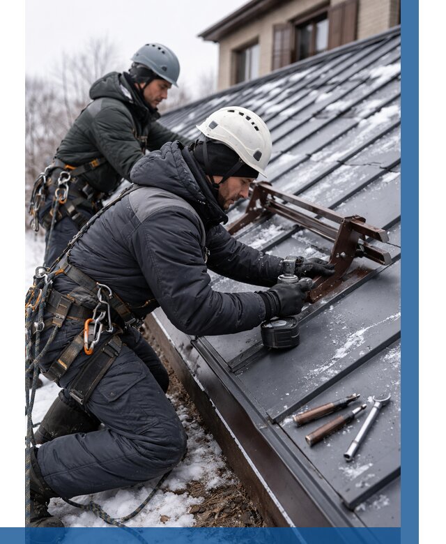 Монтаж снегозадержателей в Крымске от 466 р. | ВЫСОТНИК-Крм