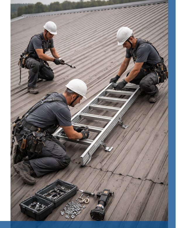 Монтаж кровельной лестницы в Крымске от 4663 р. | ВЫСОТНИК-Крм