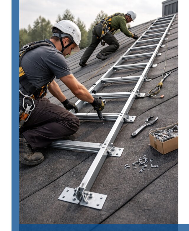 Профессиональный монтаж кровельной лестницы в Крымске под ключ