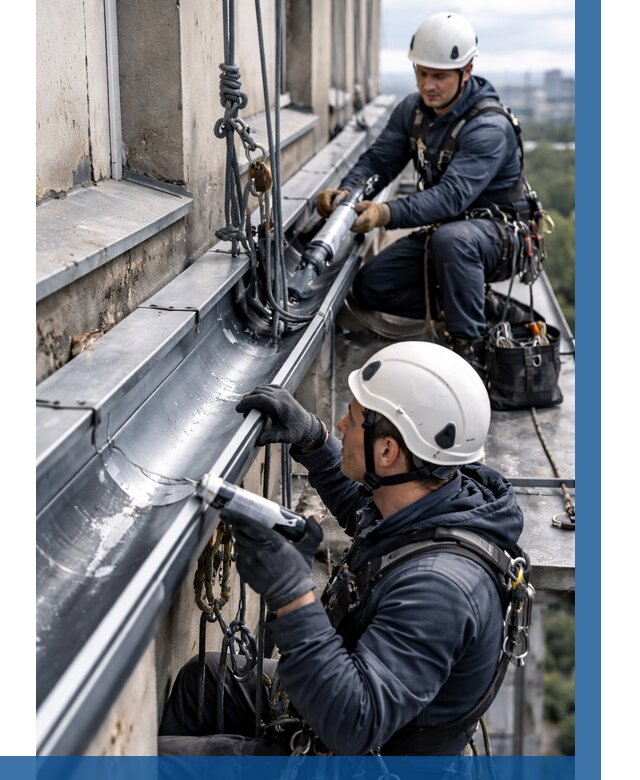 Ремонт водосточных желобов в Крымске от 6736 р. | ВЫСОТНИК-Крм