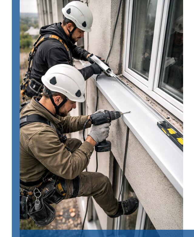 Профессиональный монтаж оконных отливов и отведения воды в Крымске