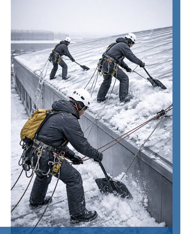 Очистка навесов от снега в Крымске от 4663 р. | ВЫСОТНИК-Крм