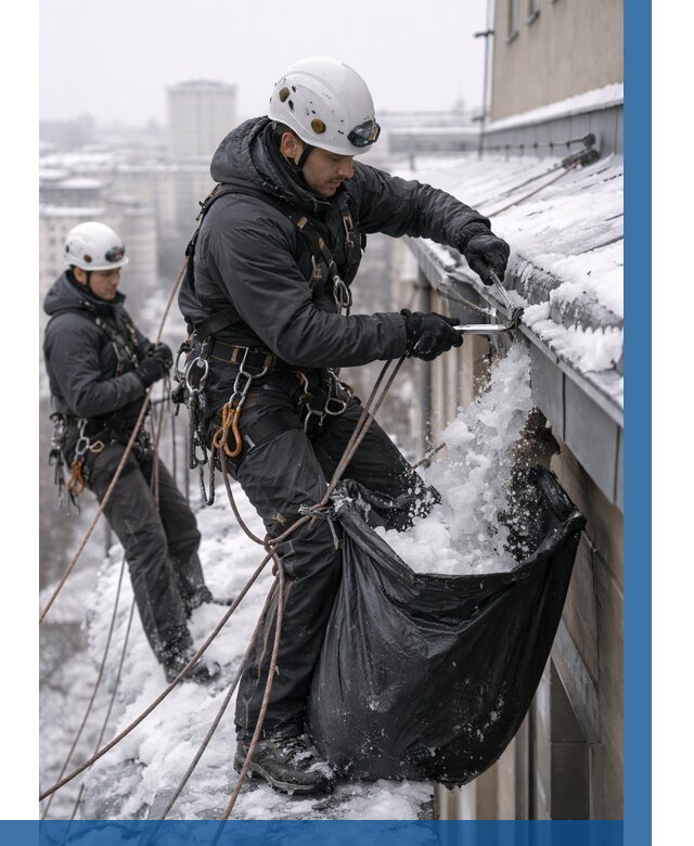 Аварийная очистка крыши в Крымске под ключ от 311 р. | ВЫСОТНИК-Крм