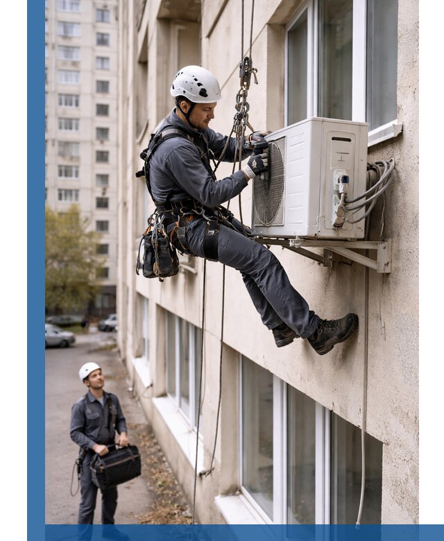 Демонтаж внешнего блока кондиционера в Крымске профессионально