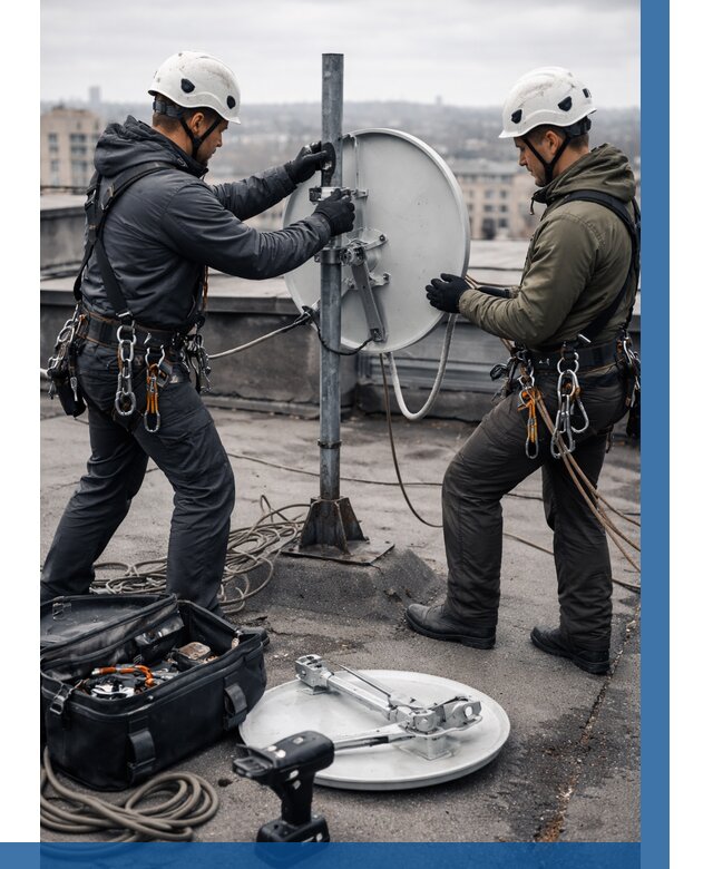 Демонтаж антенн на крыше в Крымске от 4663 р. | ВЫСОТНИК-Крм