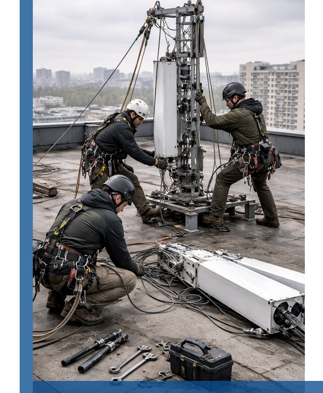 Демонтаж антенн на крыше зданий в Крымске с гарантией