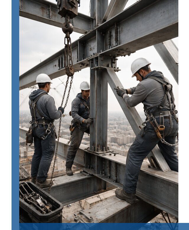 Профессиональный монтаж металлоконструкций на высоте в Крымске