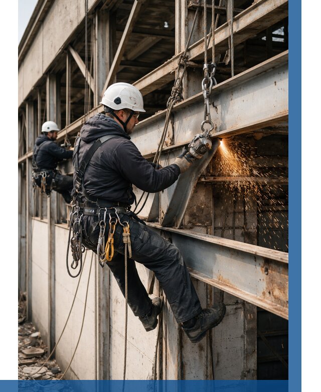 Демонтаж металлоконструкций на высоте в Крымске от 6736р. |ВЫСОТНИК-Крм