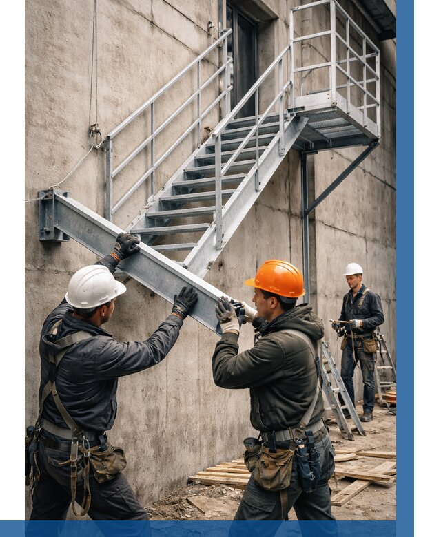 Монтаж металлических лестниц в Крымске от 15545 р. | ВЫСОТНИК-Крм