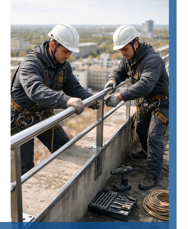 Монтаж перил на высоте в Крымске от 2591 р. | ВЫСОТНИК-Крм