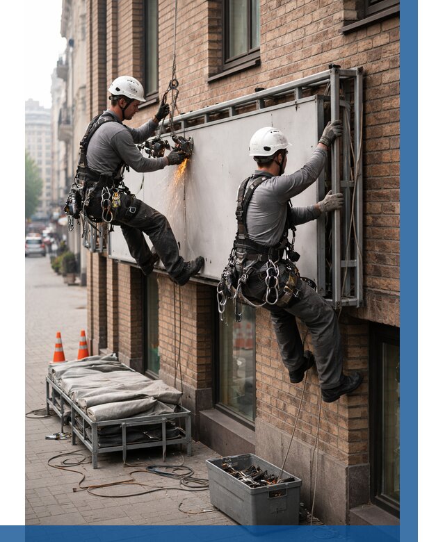 Демонтаж рекламной вывески в Крымске от 6736 р. | ВЫСОТНИК-Крм