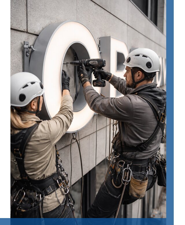 Монтаж световых букв в Крымске от 3109 р. под ключ ВЫСОТНИК-Крм