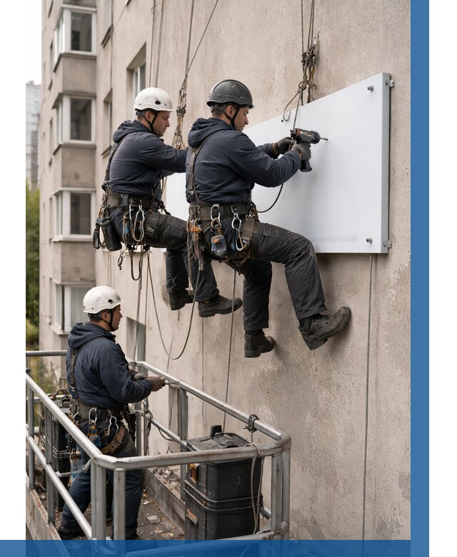 Монтаж табличек и указателей в Крымске от 3627 р. | ВЫСОТНИК-Крм