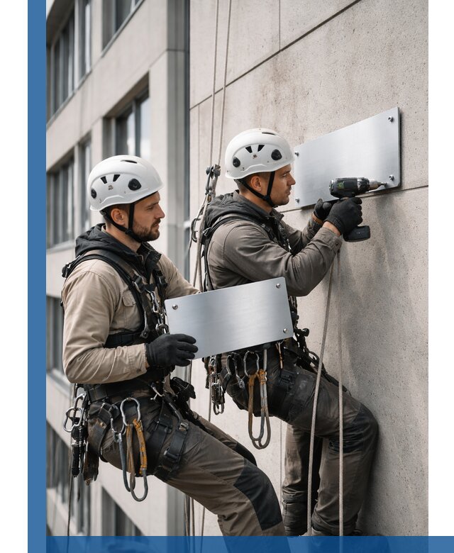 Монтаж табличек и указателей в Крымске для зданий и сооружений