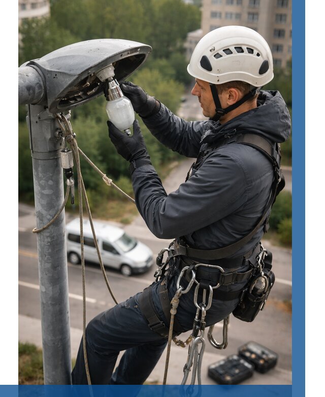 Замена ламп на высоте в Крымске от 2591 р. | ВЫСОТНИК-Крм