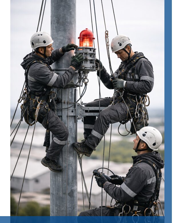 Монтаж заградительных огней в Крымске от 8809 р. | ВЫСОТНИК-Крм