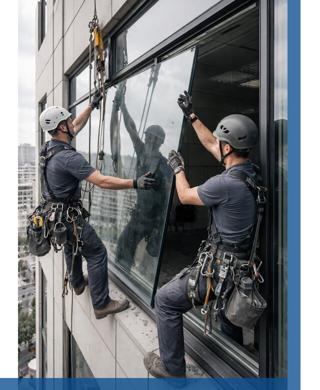 Замена стеклопакетов на высоте в Крымске от 5700 р. | ВЫСОТНИК-Крм